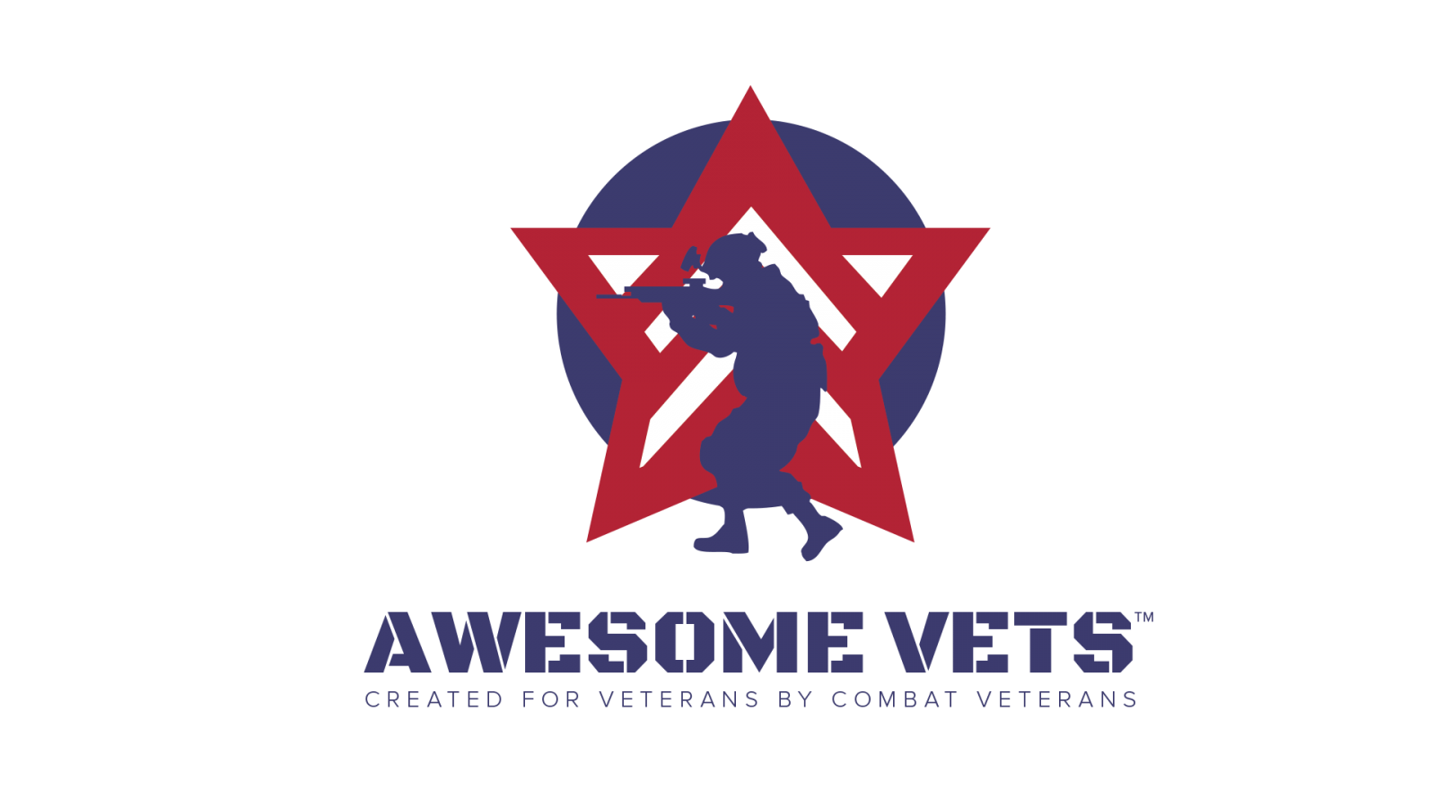 Awesome Vets front print logo with no stars